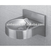 Lavabo de montaje en pared de acero inoxidable, fregadero de lavado de manos comercial